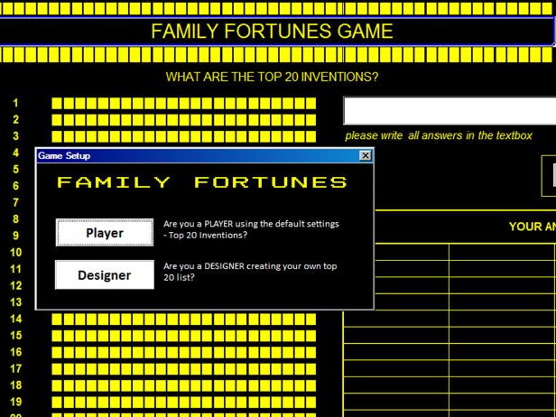 family fortunes powerpoint presentation